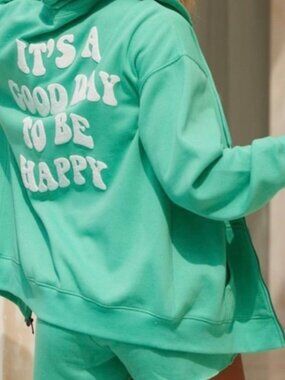 Vintage Havana Zip Hoodie and Shorts Set